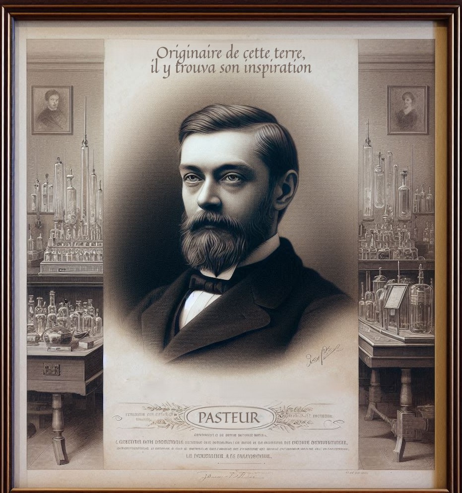 Portrait de Louis Pasteur, scientifique renommé